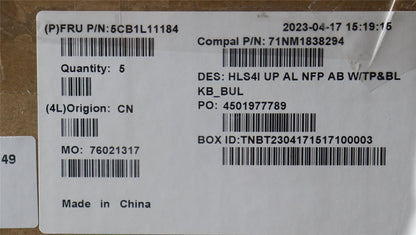 Lenovo IdeaPad 5 14IRL8 5 14ABR8 Palmrest Cover Touchpad Keyboard 5CB1L11184