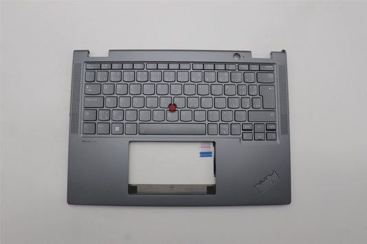 Lenovo ThinkPad X13 Gen 4 Keyboard Palmrest Top Cover Grey Backlit 5M11L64316