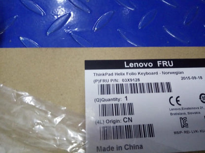 Lenovo TP Helix Folio KBD NOR Norwegian Keyboard 03X9128