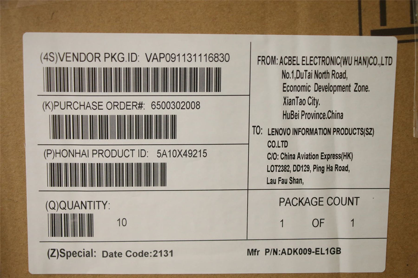 Lenovo Lenovo 65W USB-C ADP EU FRU 5A10X49215