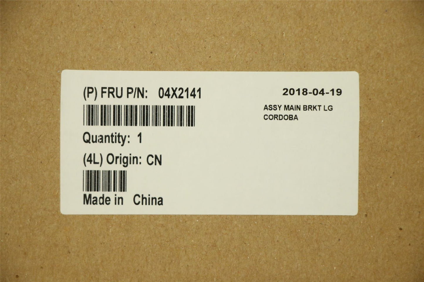 Lenovo MECH_ASM ASSY_MAIN_BKT_Cordoba 04X2141