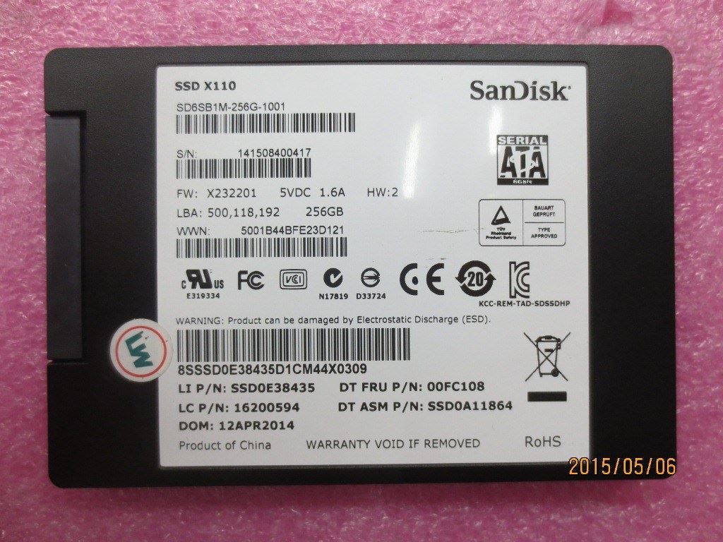 Lenovo Yoga 900 34ISZ 900 27IBU 500 22IBU Solid State Drive SSD 256 2.5 16200605