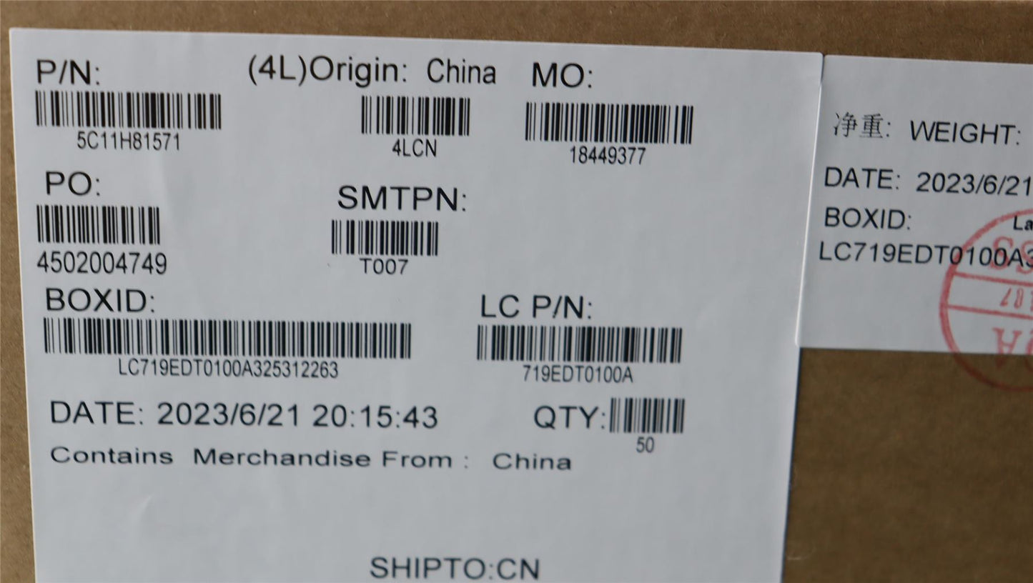 Lenovo FRU FPC X13G4 CP/SCR/B HONG YUEN 5C11H81571