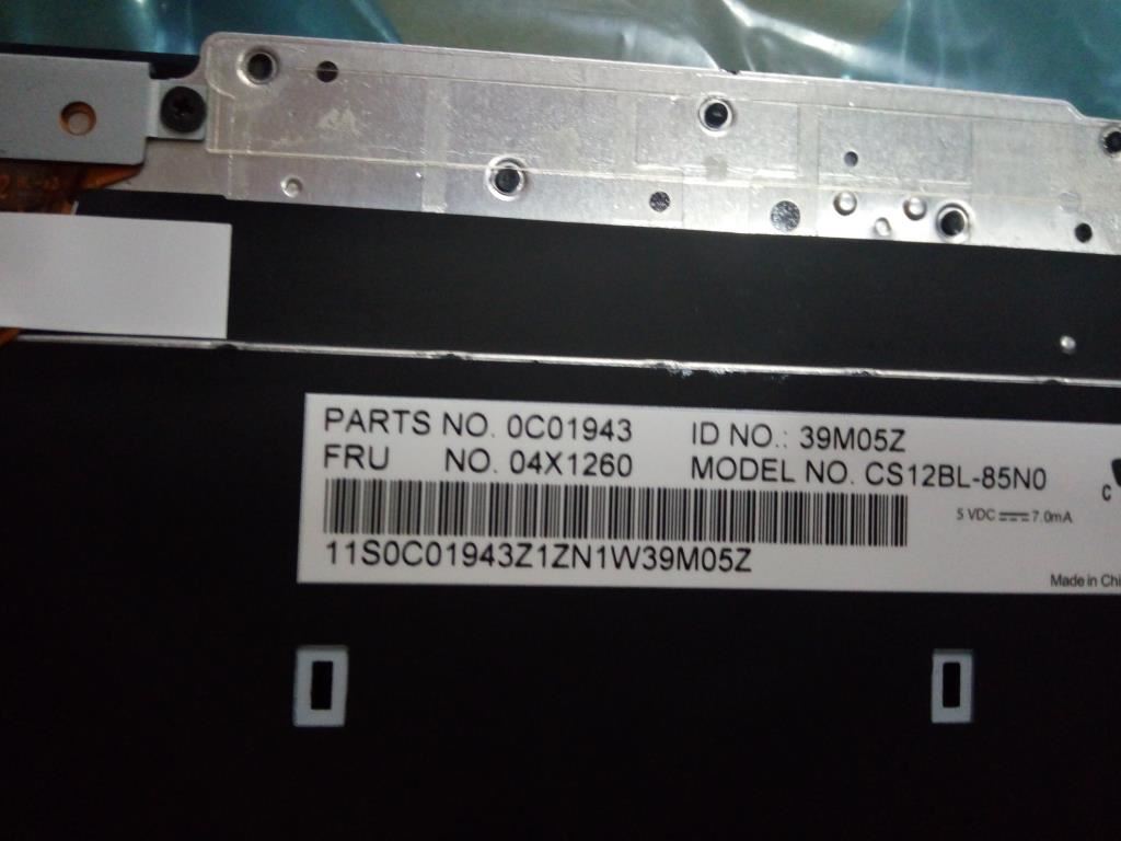 Lenovo FRU CS12 B/L KBD NOR CHY Norwegian Keyboard 04X1260