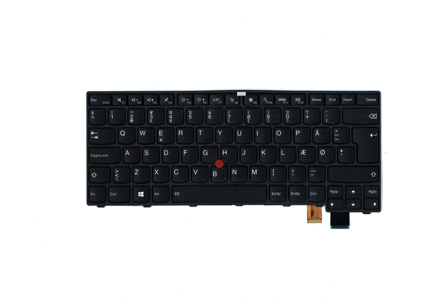 Lenovo ThinkPad T460s Keyboard Danish Black Backlit 01YR097