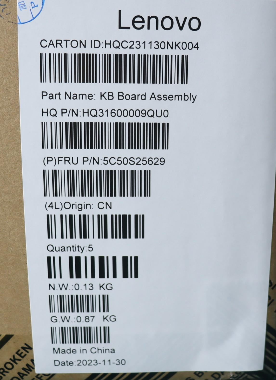 Lenovo USB Board H 83CV 5C50S25629