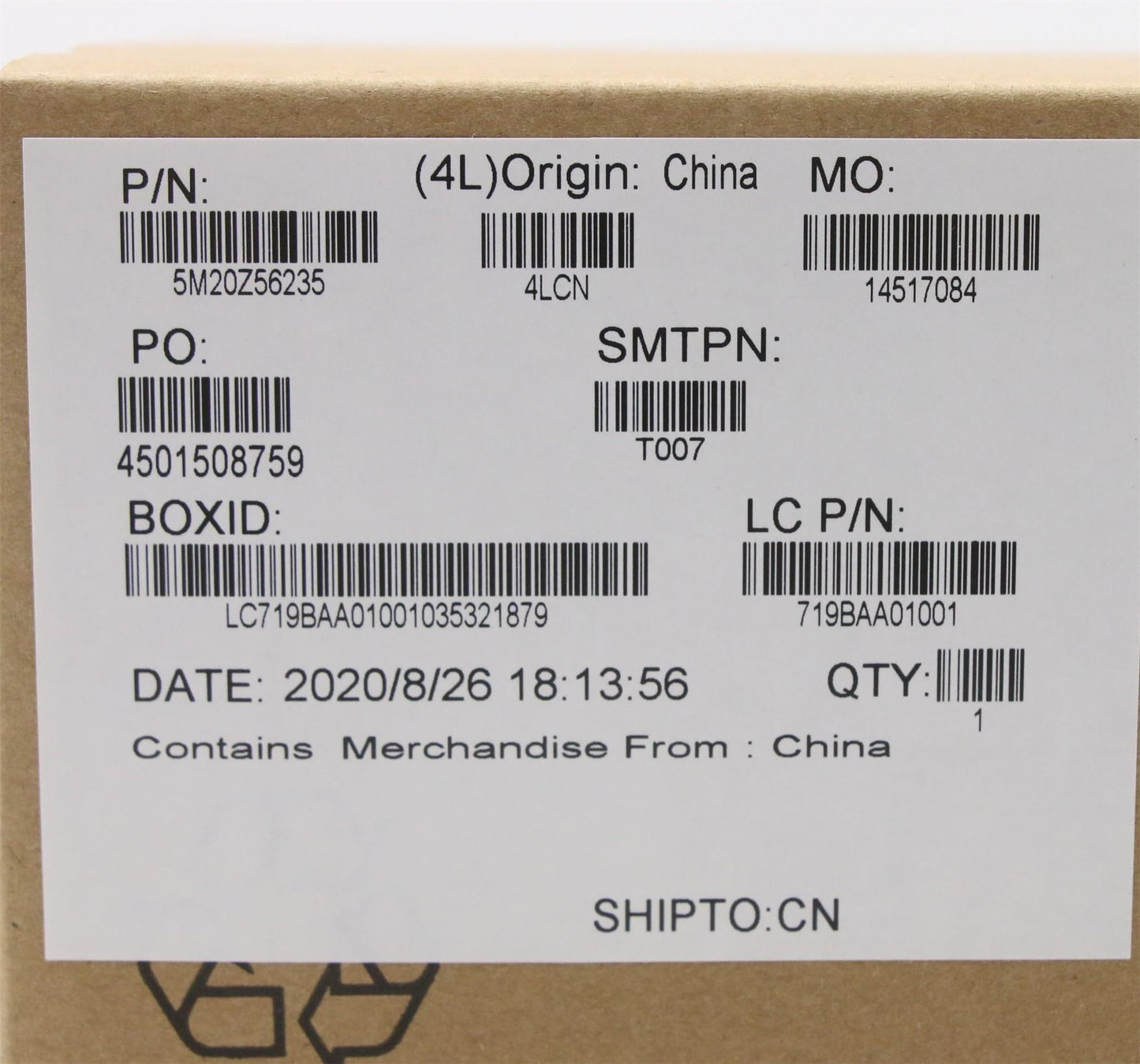 Lenovo 5M20Z56235 MECHANICAL FRU MECHANICAL Misc Parts ASM