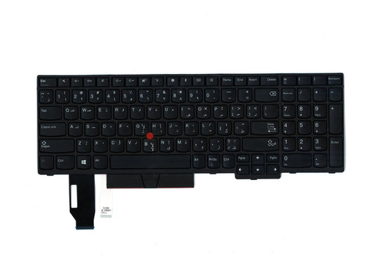 Lenovo ThinkPad L580 L590 E580 E585 T590 E590 E595 Keyboard Arabic Black 01YP645