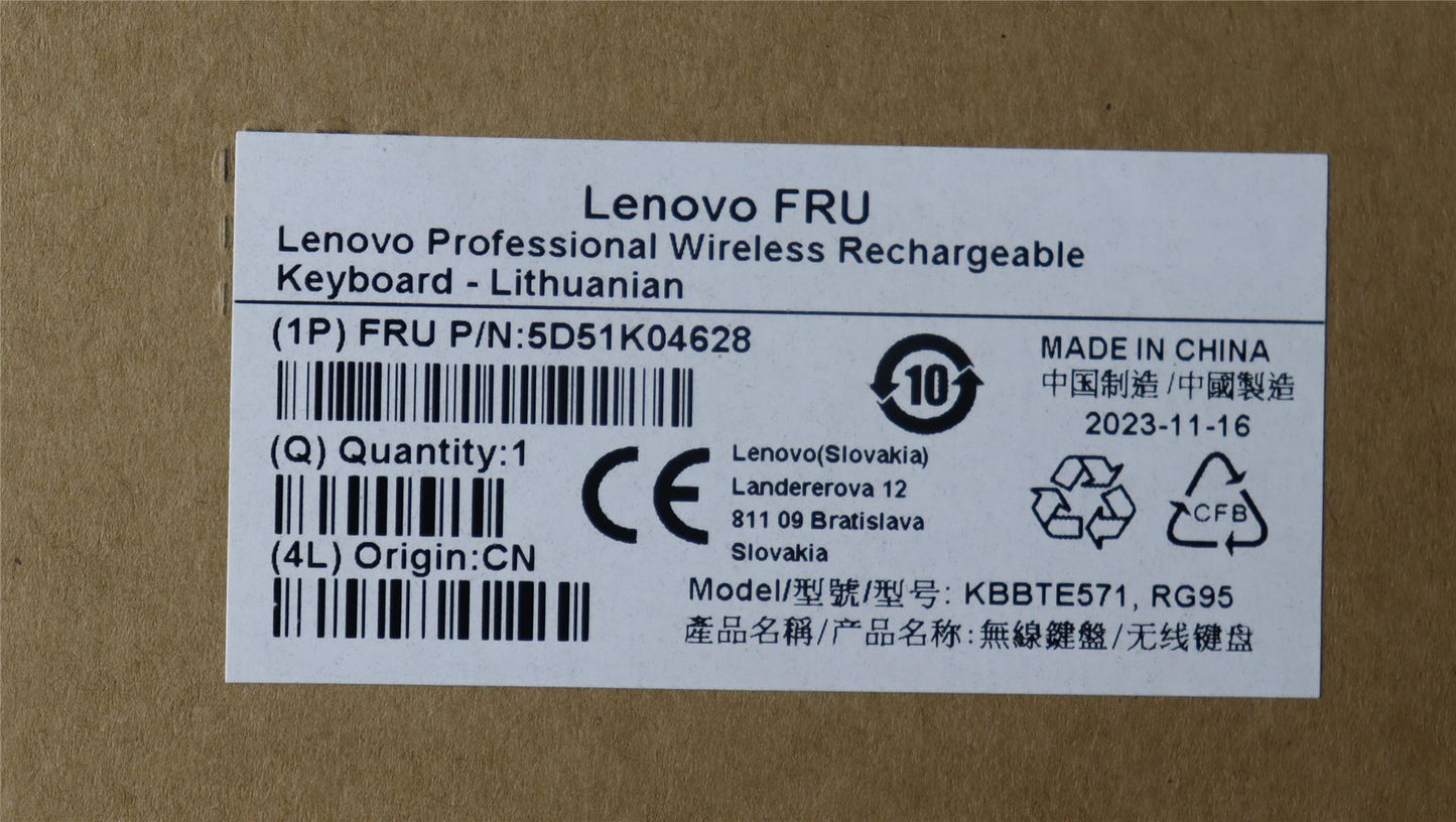 Lenovo Slim KB II-Lithuanian 5D51K04628