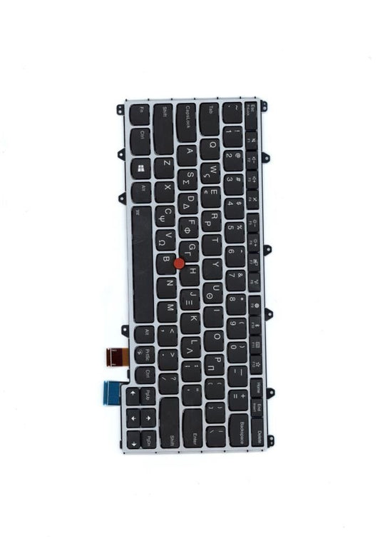 Lenovo Yoga X380 Keyboard Greek Silver Backlit 01HX113