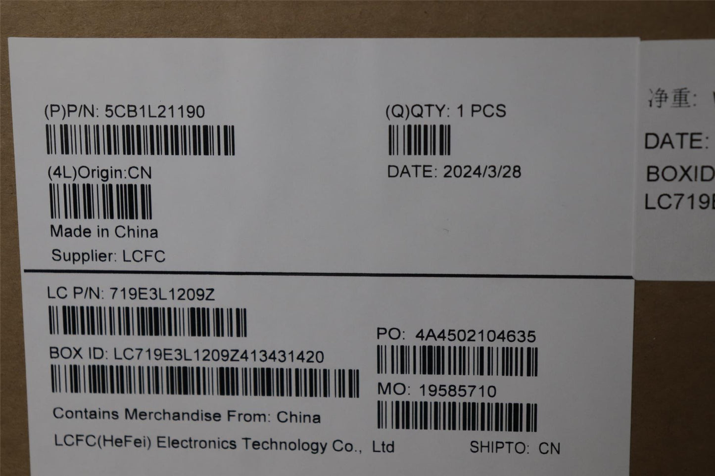 Lenovo Upper Case ASM_BEL L82XQ ABFP BL 5CB1L21190