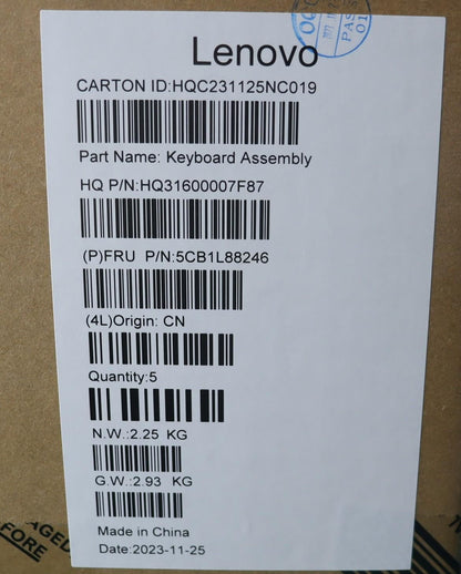 Lenovo COVER Upper Case ASM_NORDIC_H83E0NFPMIGY 5CB1L88246