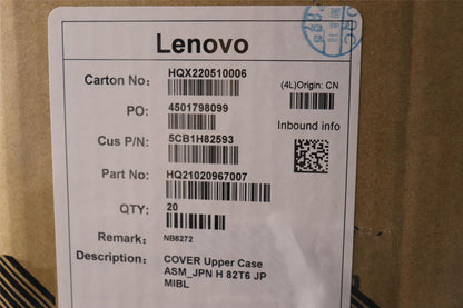 Lenovo COVER Upper Case ASM_JPN H 82T6 JP MIBL Japanese Keyboard 5CB1H82593