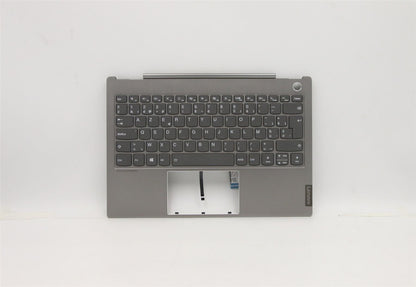 Lenovo ThinkBook 13s-IWL Keyboard Palmrest Top Cover Belgian Grey 5CB0U43211