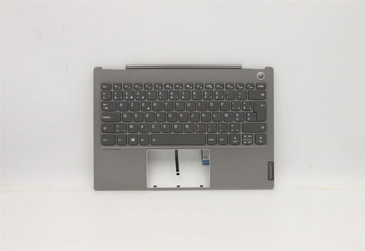 Lenovo ThinkBook 13s-IWL Keyboard Palmrest Top Cover Belgian Grey 5CB0U43211