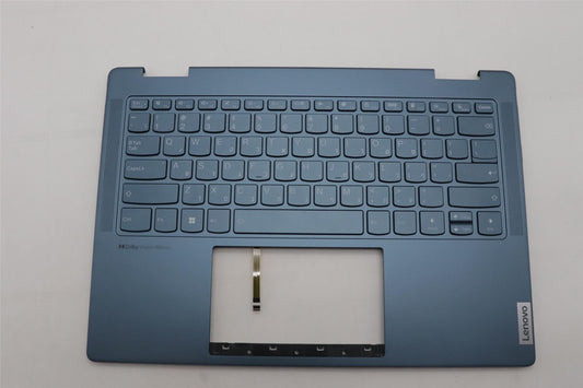 Lenovo Yoga 7 14ARP8 Keyboard Palmrest Top Cover Hebrew Tidal Teal 5CB1L48324