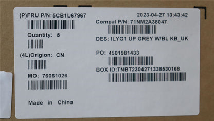 Lenovo Upper Case ASM_UKE C 82Y3 BLWH 5CB1L67967