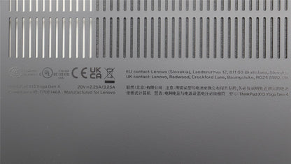 Lenovo FRU X13YG4_D_COVER_WW_SUB_ASSY_BK 5CB1L57726