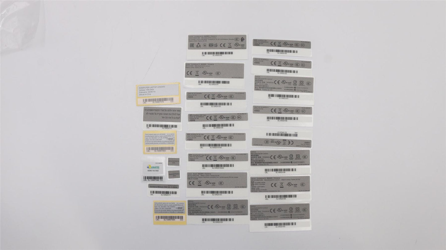 Lenovo LABEL Kylo-2 FRU GEO Label Kit Silver 02DL952