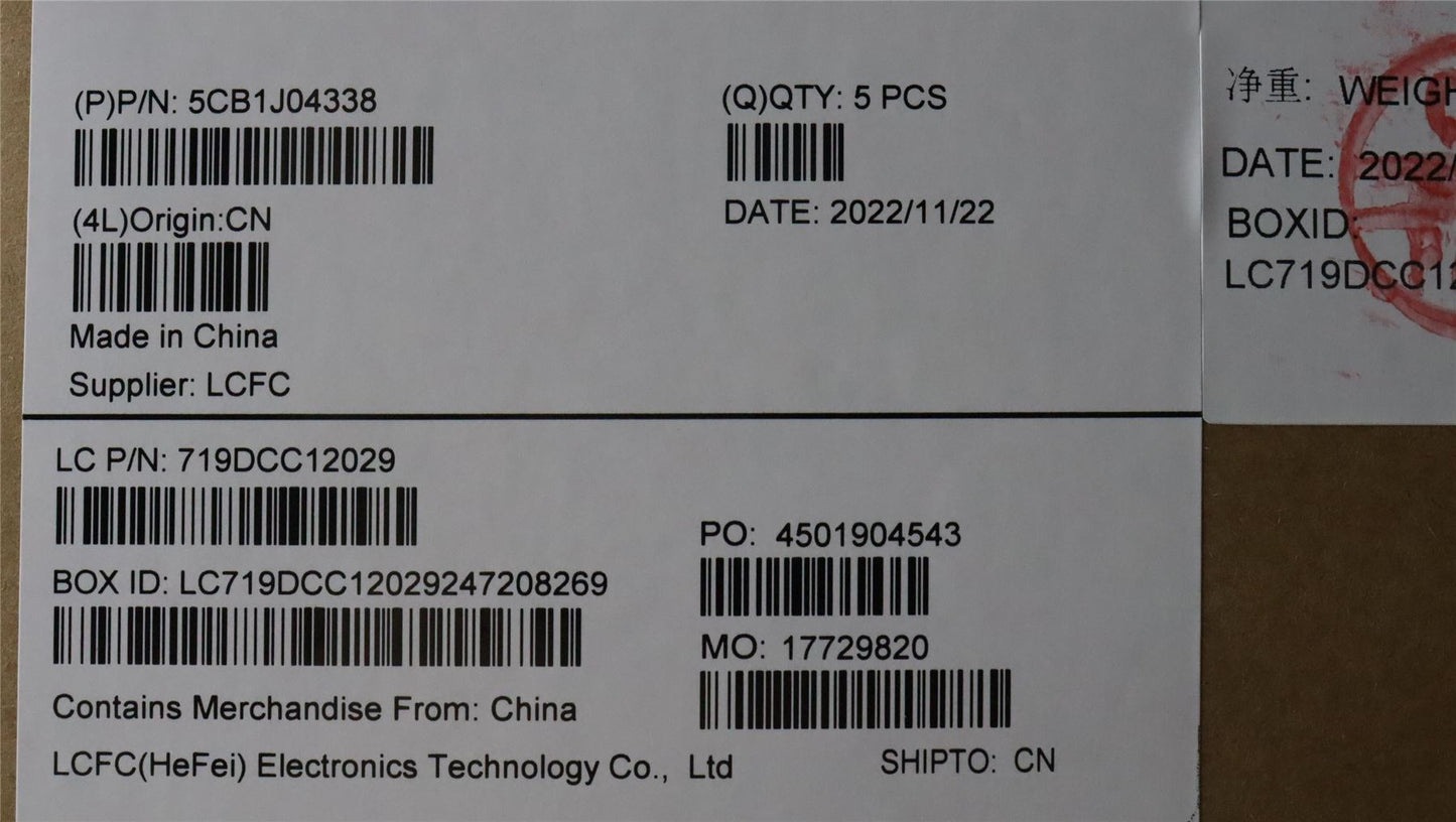 Lenovo Upper Case ASM_SWS L82TF RGBSG 5CB1J04338