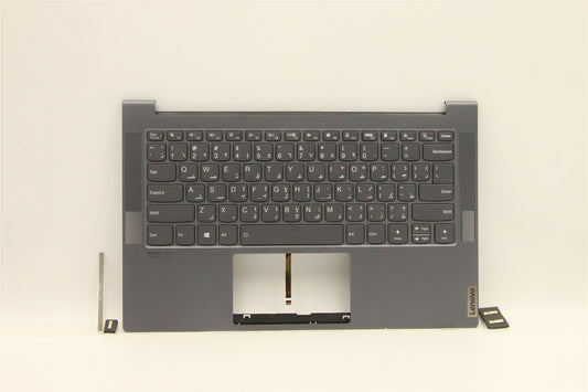 Lenovo IdeaPad 7 14ITL05 Keyboard Palmrest Top Cover Arabic Grey 5CB1B02807