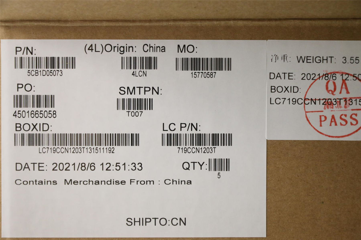 Lenovo Upper Case ASM_KOR L82JH BU WH 5CB1D05073