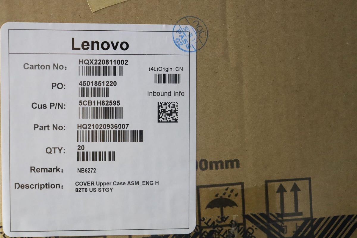 Lenovo COVER Upper Case ASM_ENG H 82T6 STGY US English Keyboard 5CB1H82595