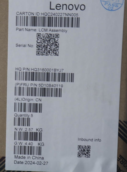Lenovo HUD H 83DJ 14WUXGA_GL300N_TT 5D10S40119