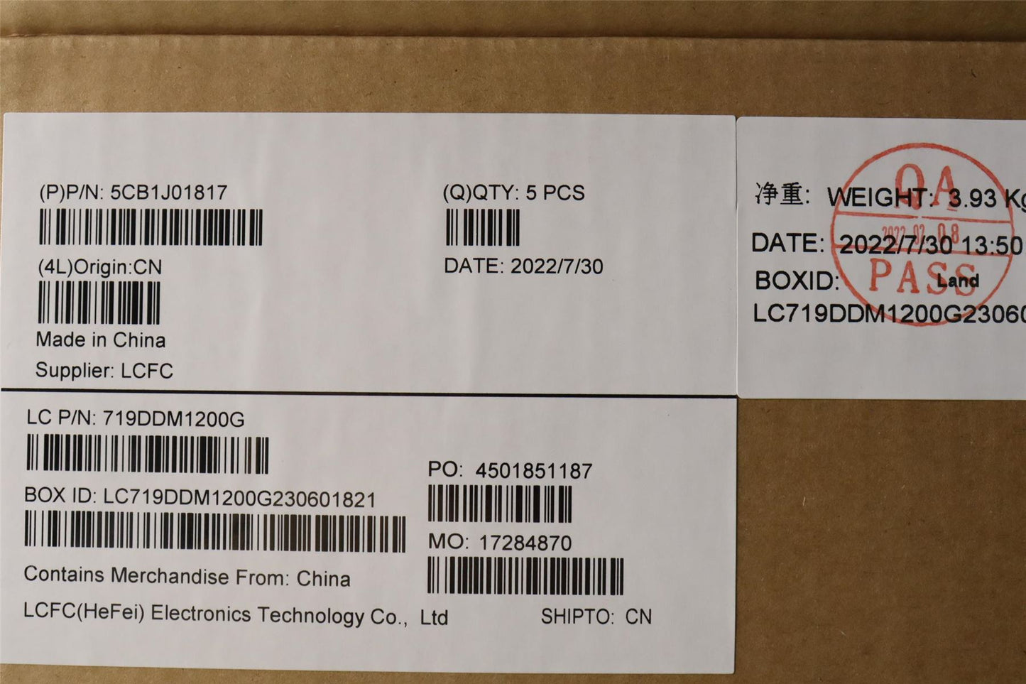 Lenovo Upper Case ASM_EURO ENG L82QG FPAG 5CB1J01817