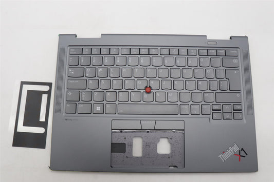 Lenovo Yoga X1 8th Gen Palmrest Cover Keyboard Icelandic Grey Backlit 5M11H62433