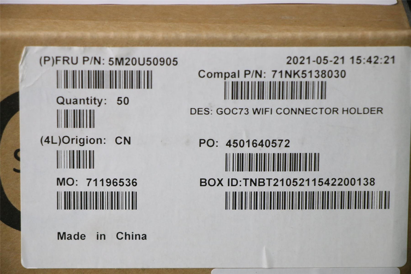 Lenovo MECHANICAL holder,WIFI card,360 5M20U50905