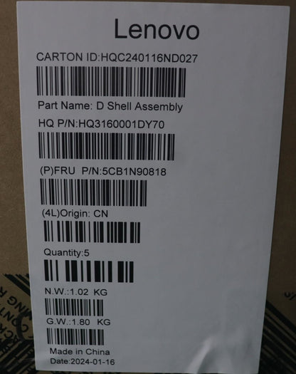 Lenovo Lower Case H 83E3 LG 5CB1N90818