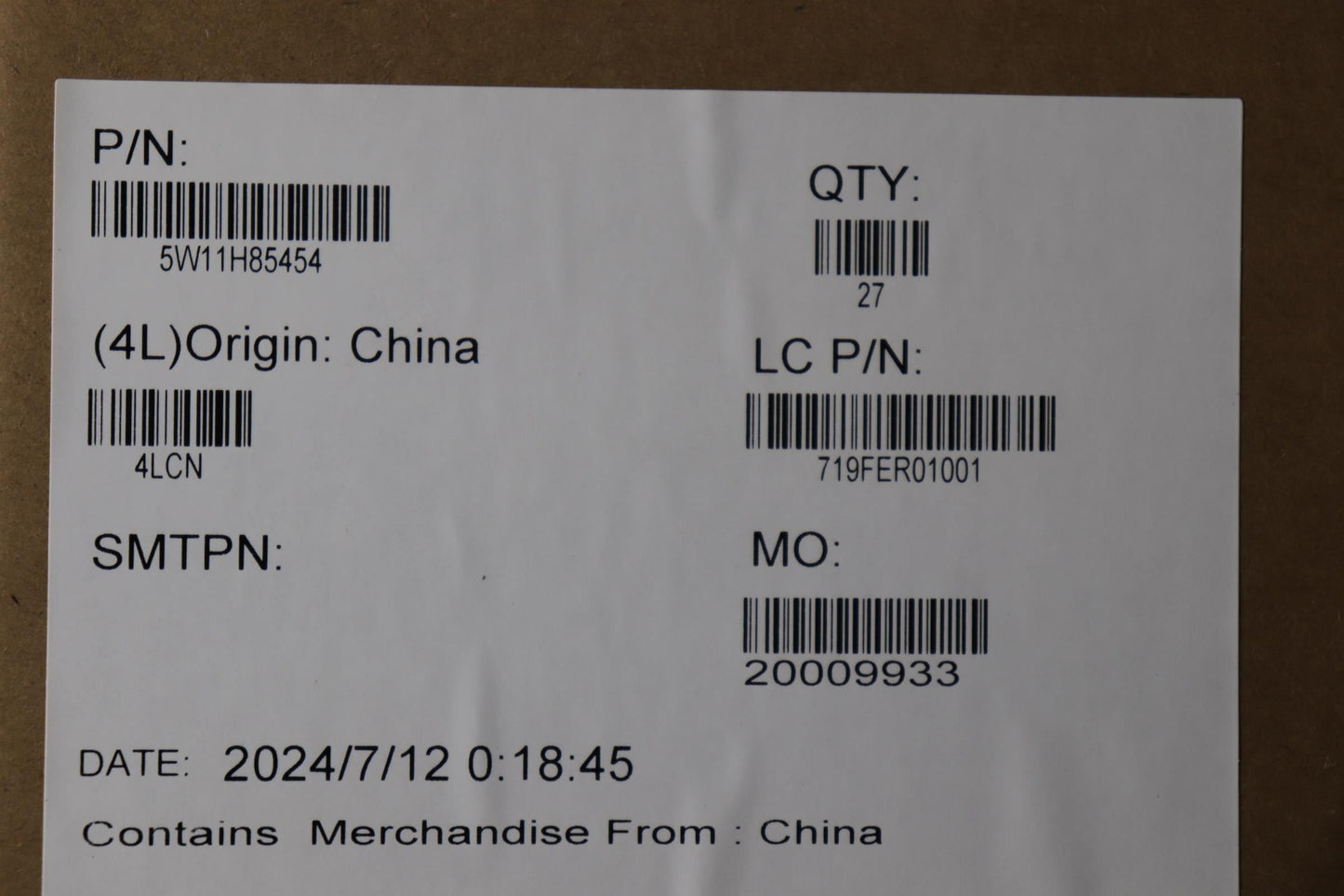 Lenovo WIRELESS Wireless,WAN,QCT,RM520N Qualcomm Board 5W11H85454