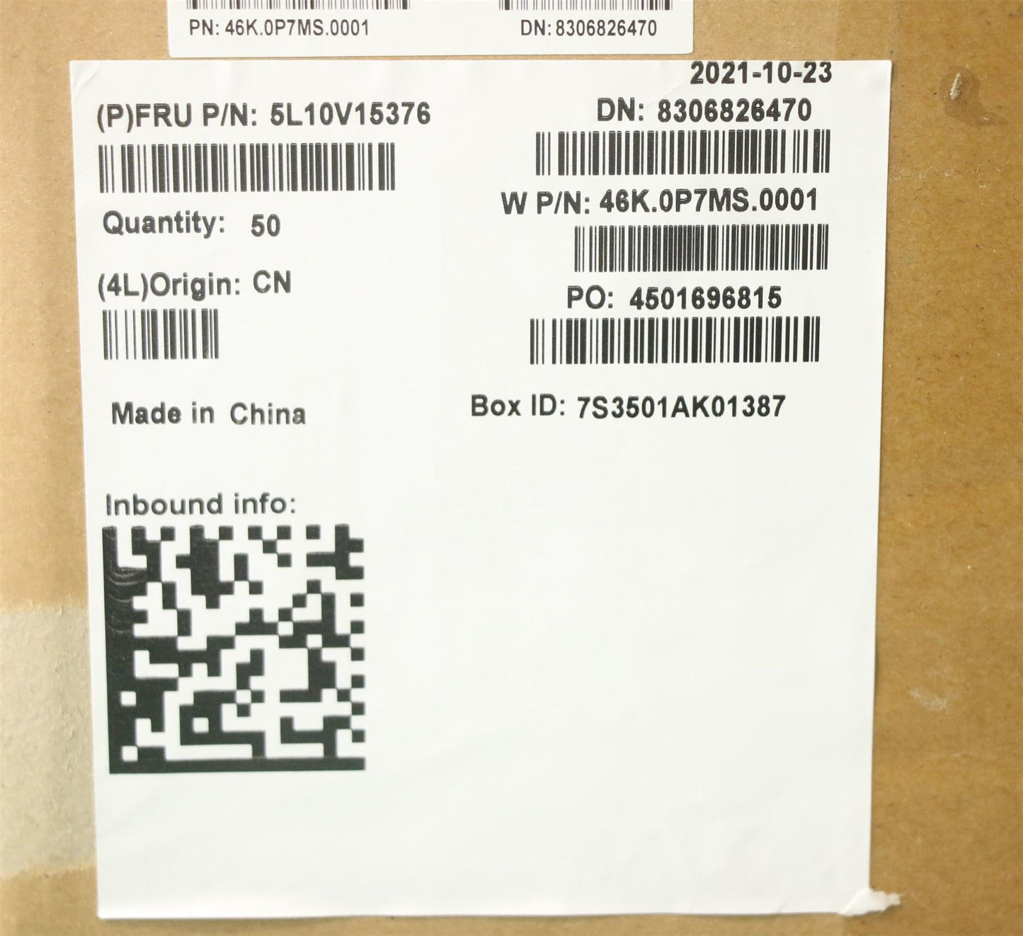 Lenovo LABEL FRU LABEL GEO KIT Black Ares2 AMD 5L10V15376