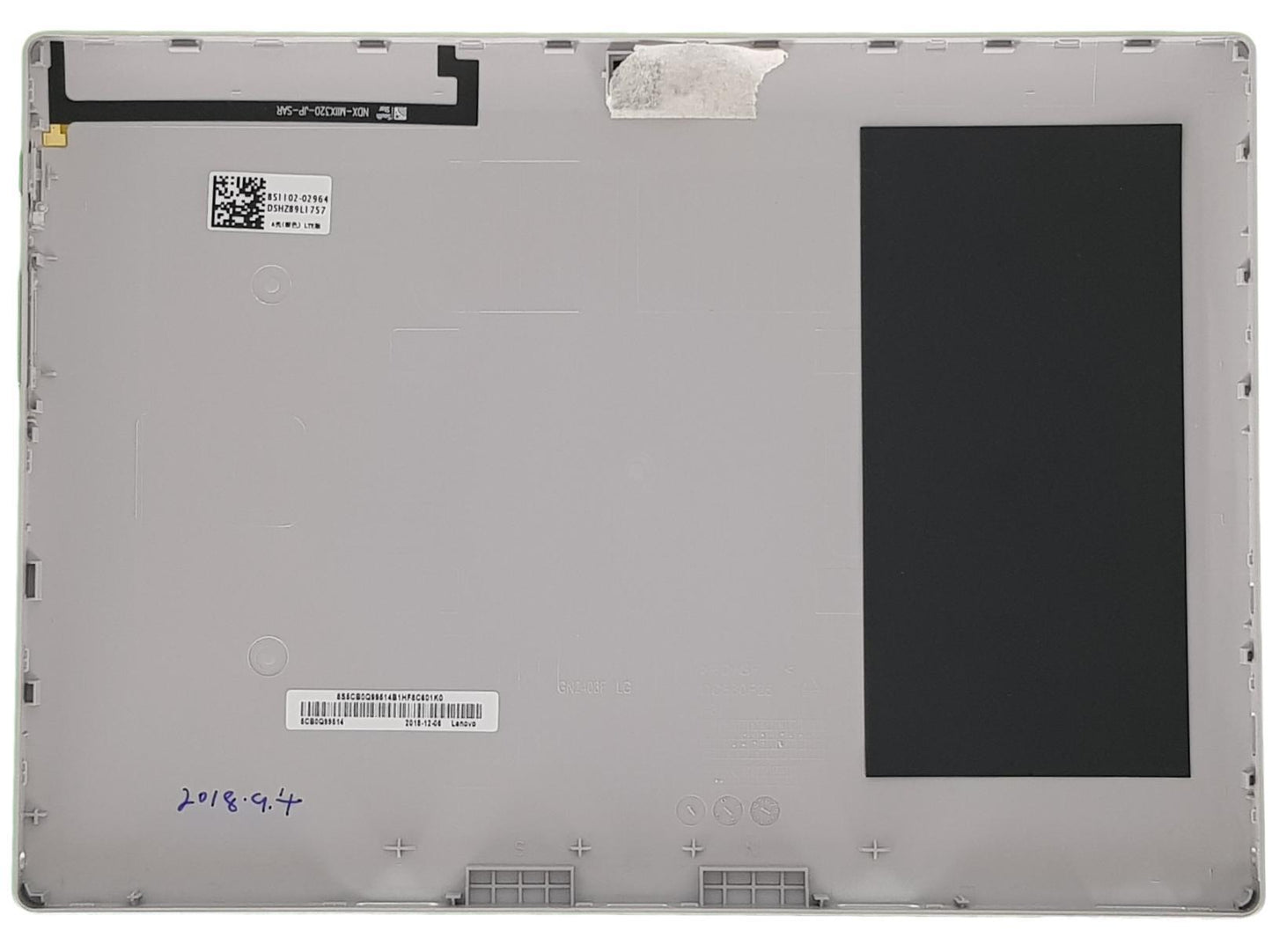 Lenovo Miix 320-10ICR LCD Cover Rear Back Housing Platinum W/Antenna 5CB0Q99514