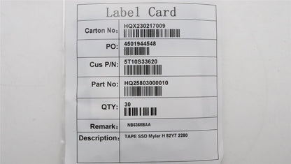 Lenovo TAPE SSD Mylar H 82Y7 2280 5T10S33620