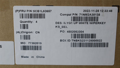 Lenovo UpperCaseASM_BEL C 82Y3 WH RGB 5CB1L83657