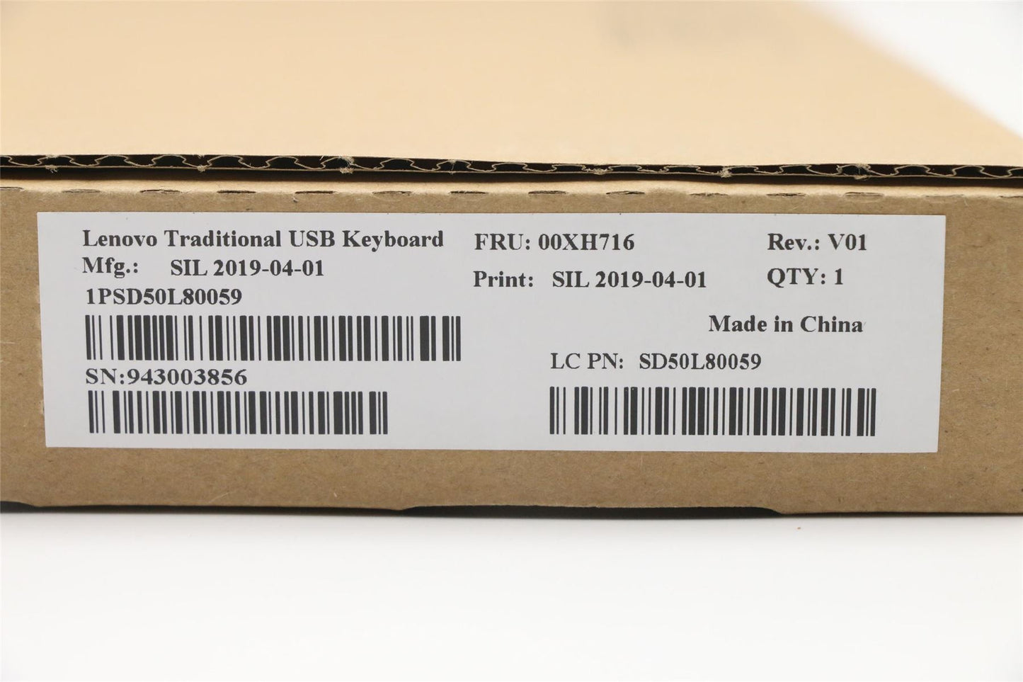 Lenovo USB TRDTNL KB BK ROM 00XH716
