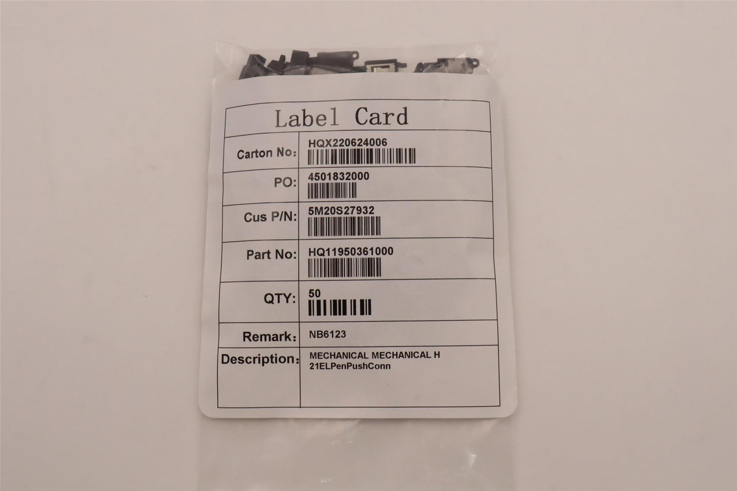 Lenovo MECHANICAL MECHANICAL H 21ELPenPushConn 5M20S27932