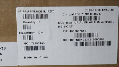 Lenovo UpperCase_POR C82XF FP AB BL AL 5CB1L14270