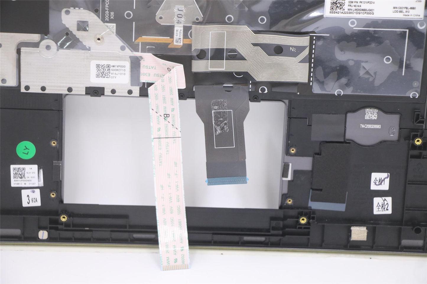 Lenovo ThinkPad T14s Gen 2 Keyboard Palmrest Top Cover Belgian Grey 5M11A37804