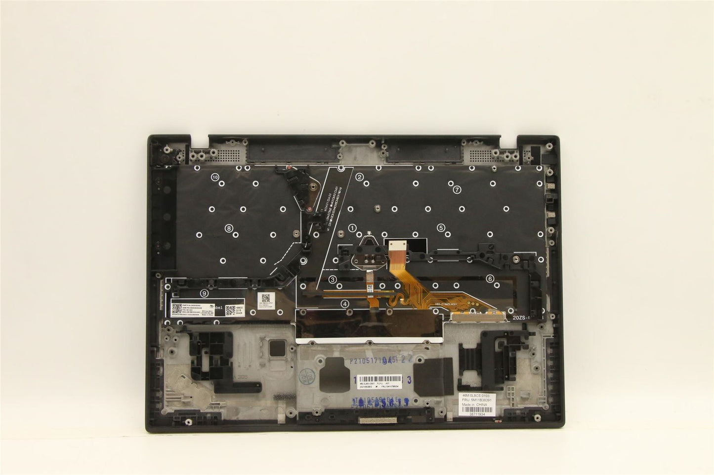 Lenovo Nano X1 1 Keyboard Palmrest Top Cover US International Black 5M11B38391