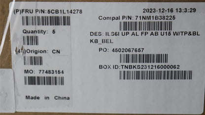 Lenovo UpperCase_BEL C82XF FP AB BL AL 5CB1L14278