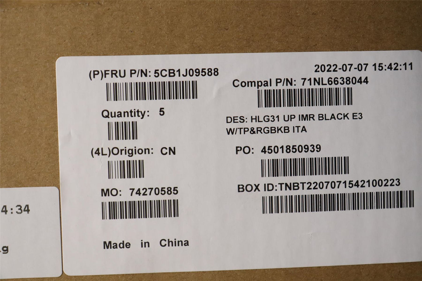 Lenovo IdeaPad 3 16IAH7 Palmrest Cover Touchpad Keyboard Italian 5CB1J09588