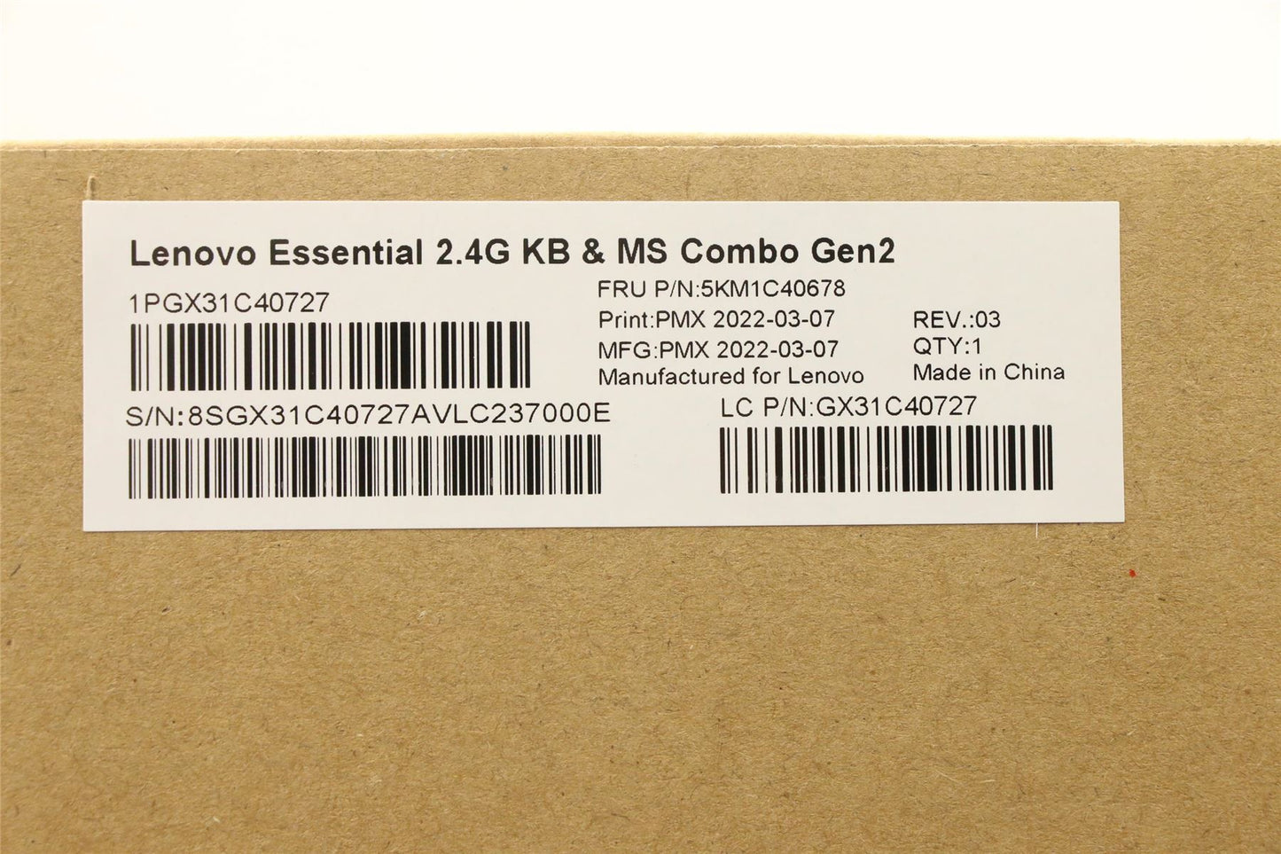 Lenovo Primax R71_G2 2.4G WTG UK 5KM1C40678