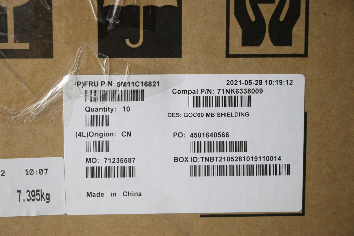 Lenovo 5M11C16821 MECH_ASM MB_SHIELDING_ ALC,AIO 3 24