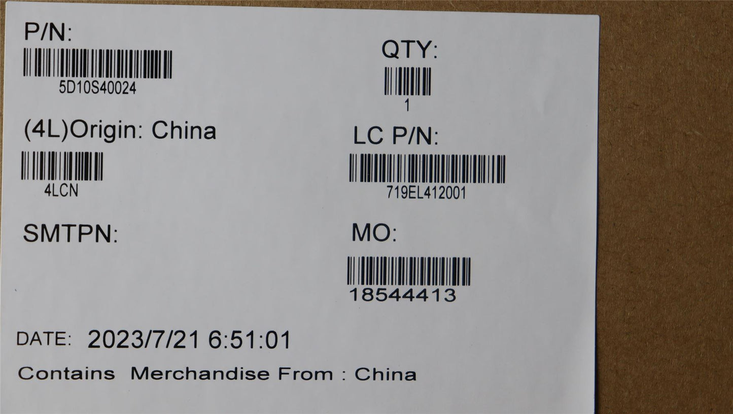 Lenovo LCD MODULE L83AA MG TOUCH FCC 5D10S40024