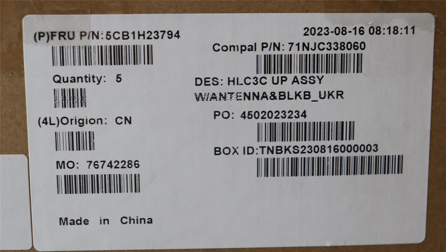 Lenovo Yoga 6 13ABR8 Keyboard Palmrest Top Cover Ukrainian Grey 5CB1H23794