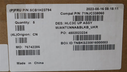 Lenovo Yoga 6 13ABR8 Keyboard Palmrest Top Cover Ukrainian Grey 5CB1H23794