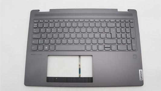 Lenovo Yoga 7 16IRL8 Keyboard Palmrest Top Cover Nordic Storm Grey 5CB1L31847